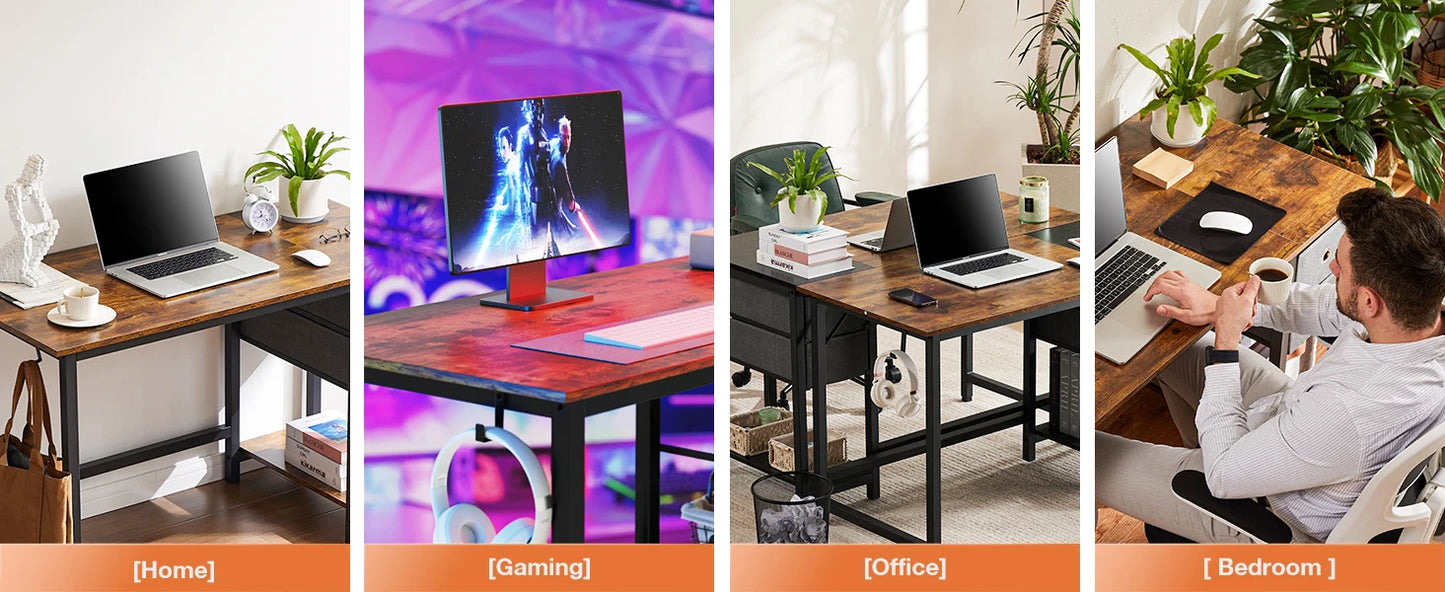 MBM Computer Desk with Two Tier Drawers