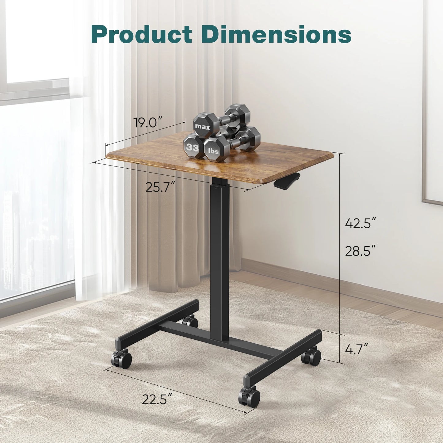 MBM  Portable Laptop Desk on Wheels
