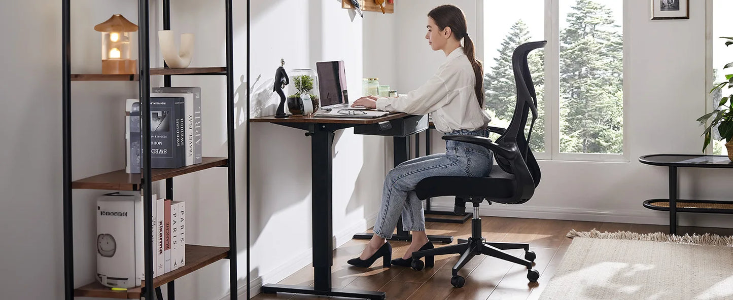 MBM High Back Mesh Office Chair with Flip Up Armrests