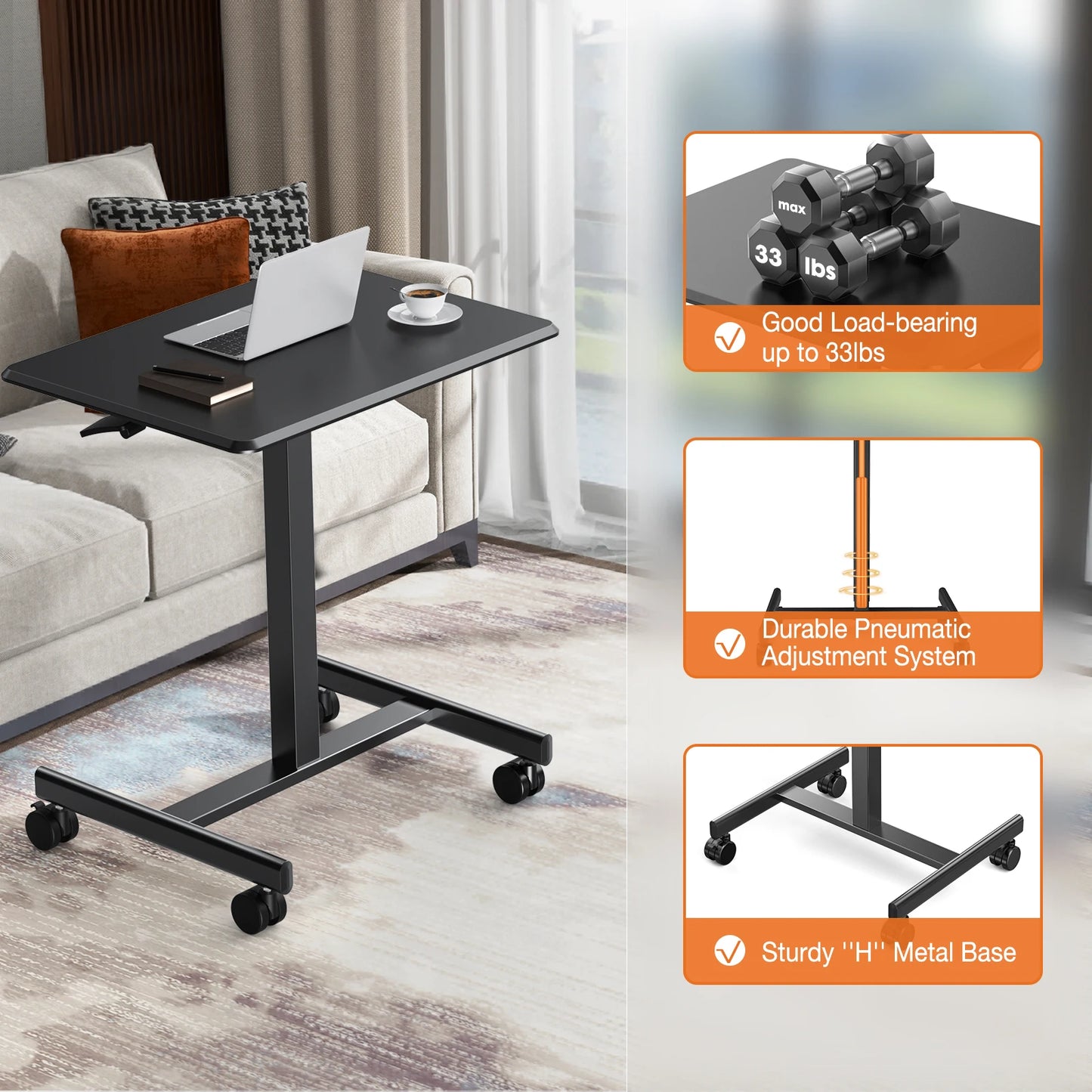MBM  Portable Laptop Desk on Wheels