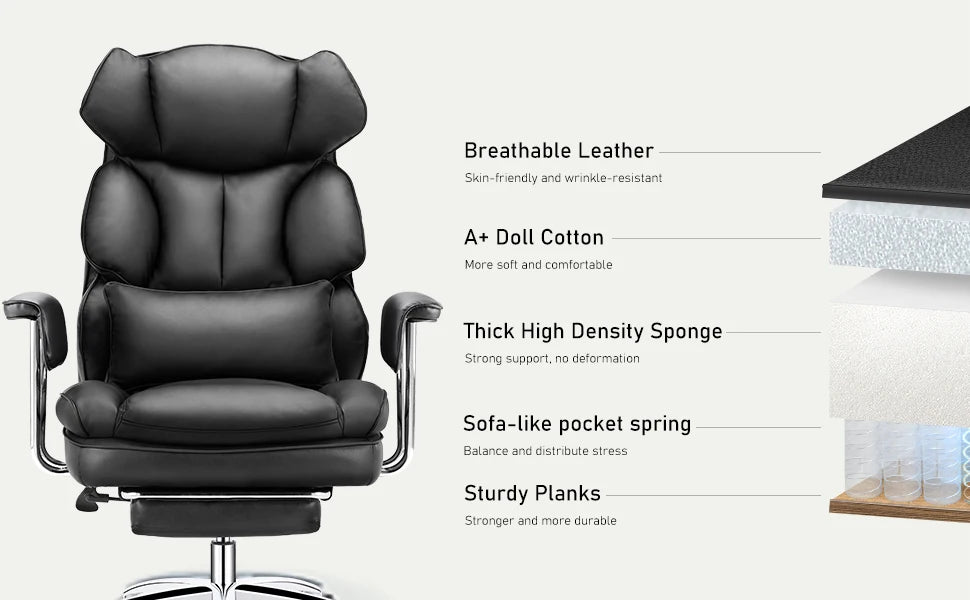 MBM Office Chair with Footrest