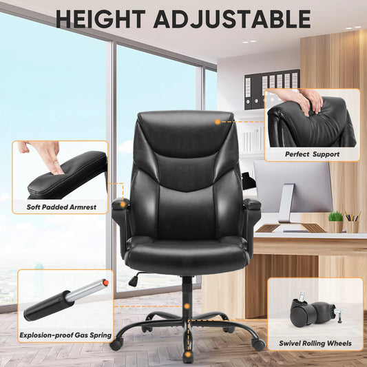 MBM PU Leather Gaming Chair with Padded Armrests Ergonomic Rocker for Gaming & Office