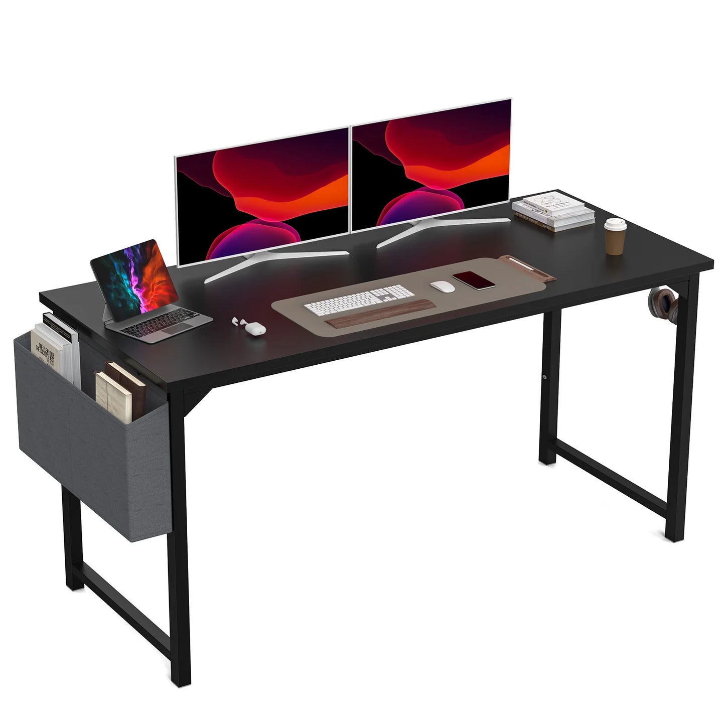 MBM Compact Computer Desk with Side Bag