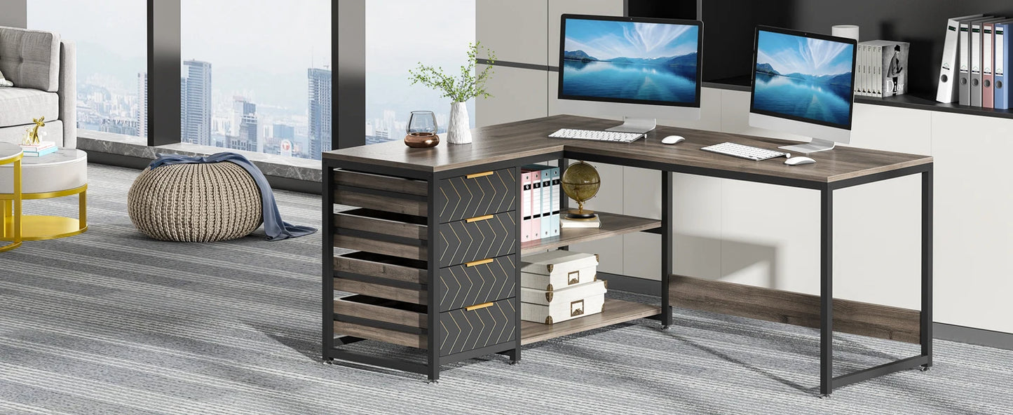 MBM 59 Inch L Shaped Desk