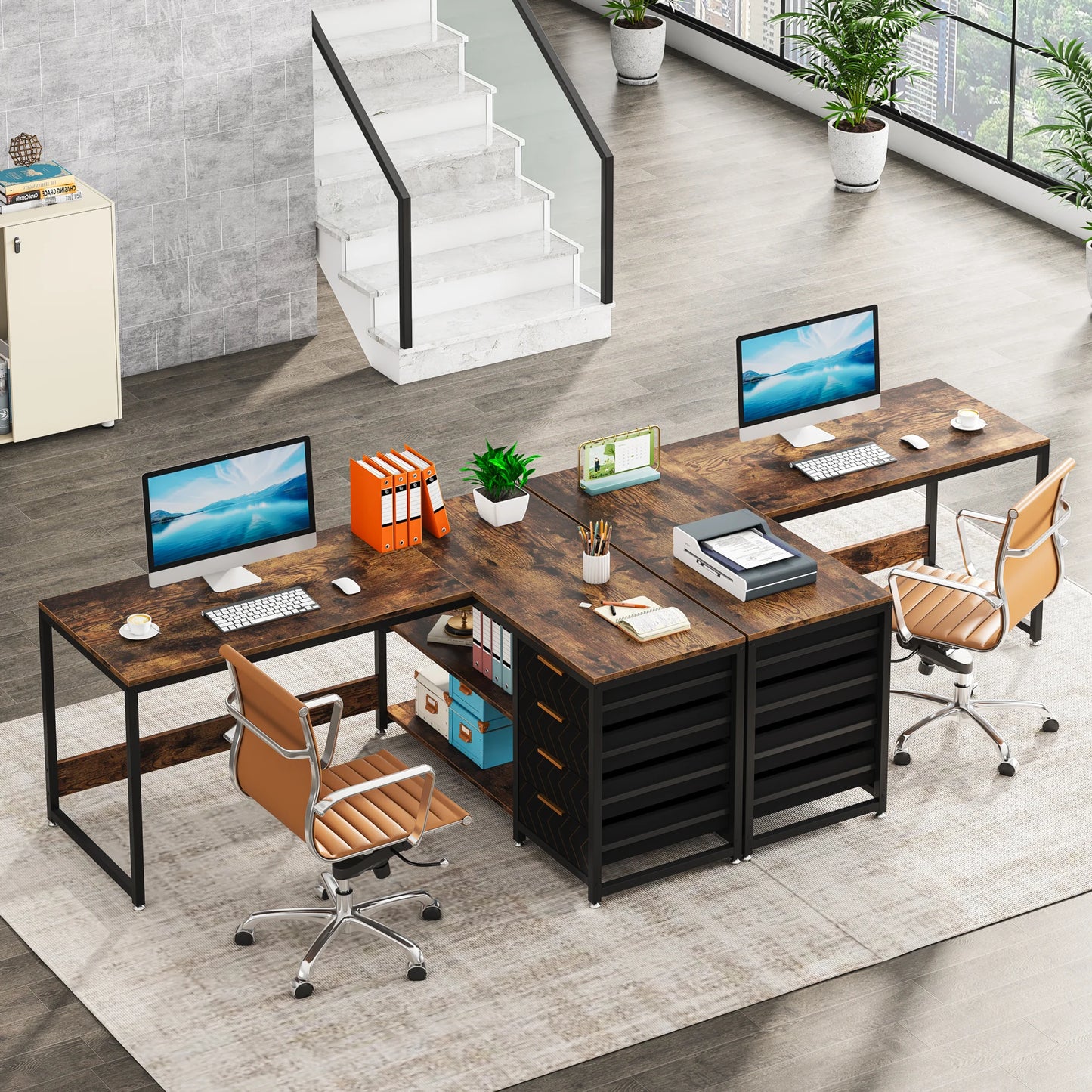 MBM 59 Inch L Shaped Desk