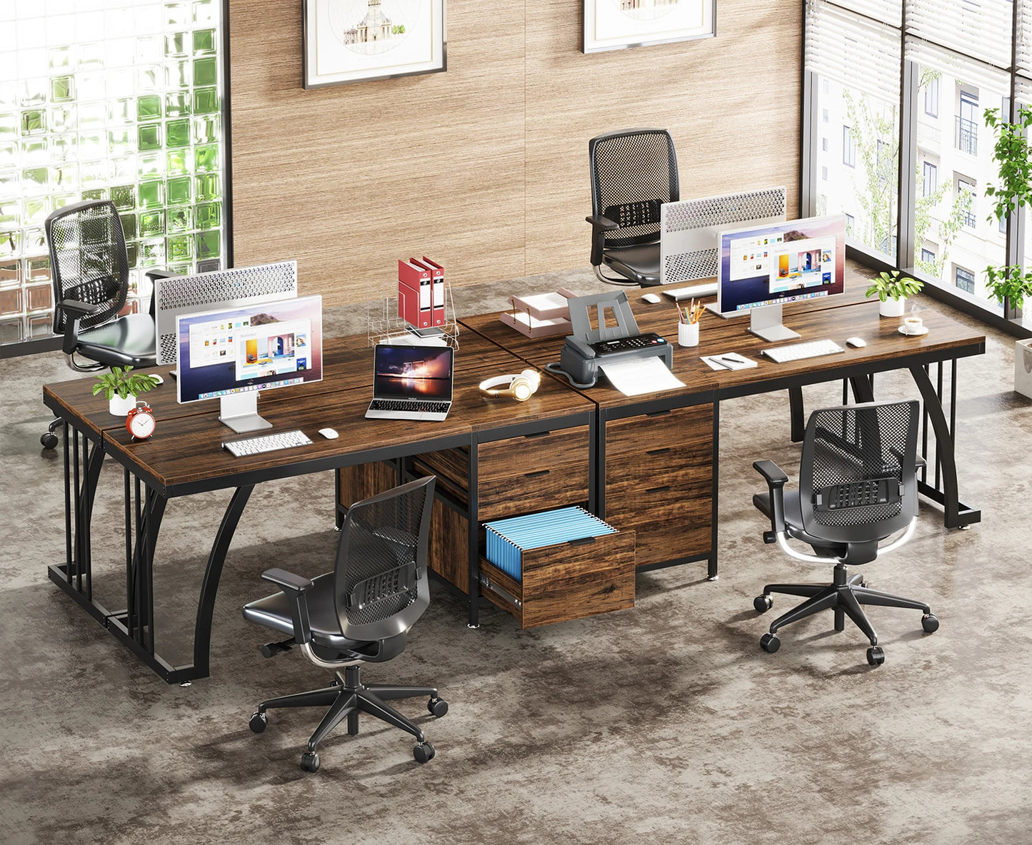 MBM Industrial Style Computer Desk 59 Inch