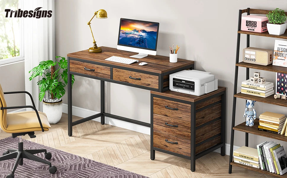 MBM Industrial Style Computer Desk 59 Inch