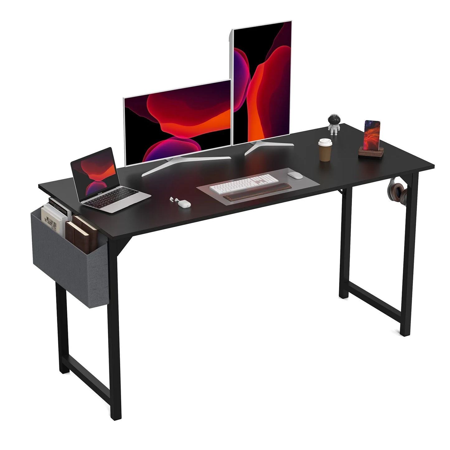 MBM Compact Computer Desk with Side Bag