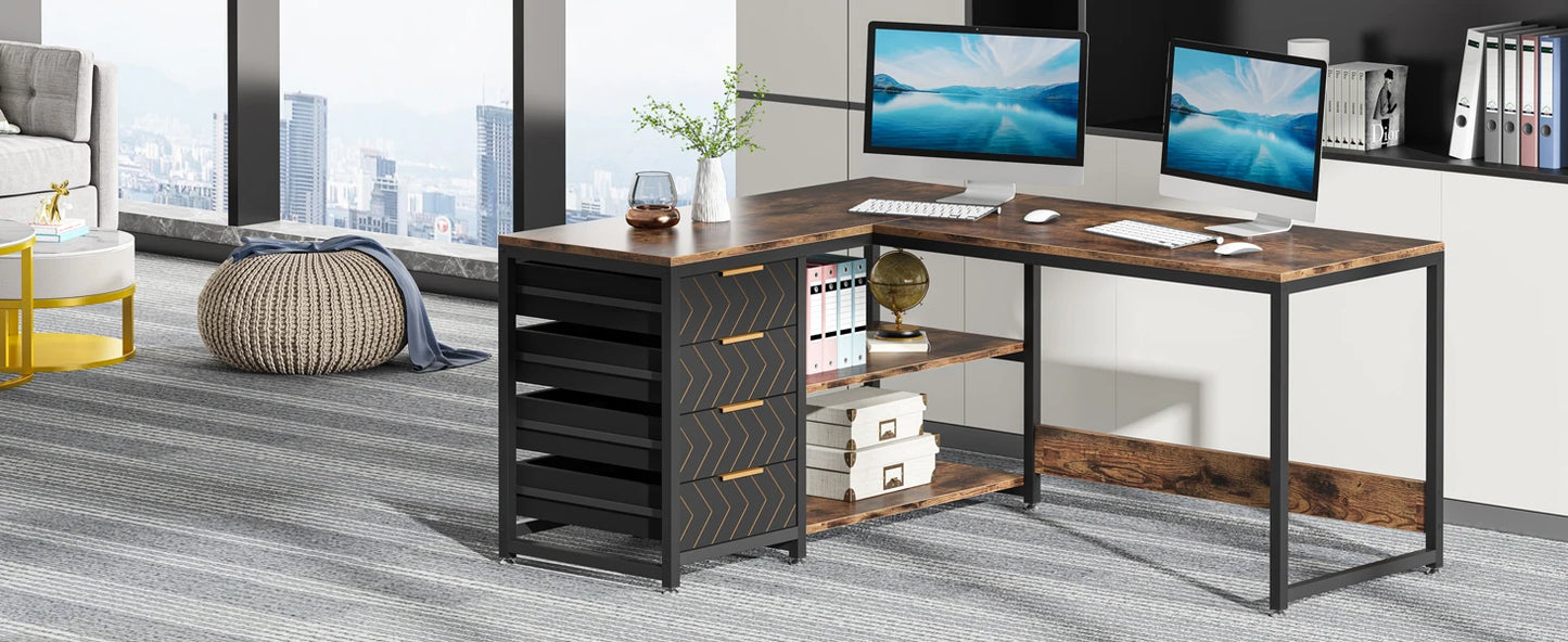MBM 59 Inch L Shaped Desk