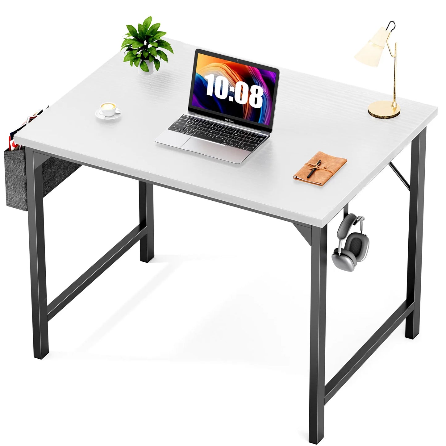 MBM Compact Computer Desk with Side Bag