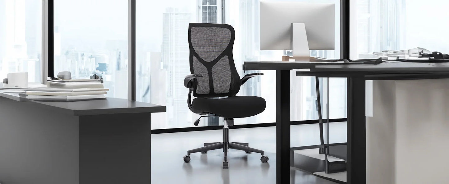 MBM High Back Mesh Office Chair with Flip Up Armrests