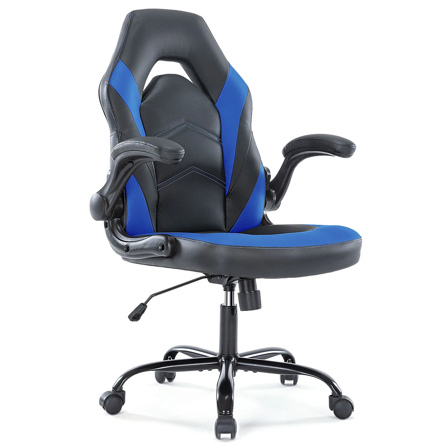 MBM Ergonomic PU Leather Office & Gaming Chair – Adjustable Height, Flip-Up Armrests, Racing Design