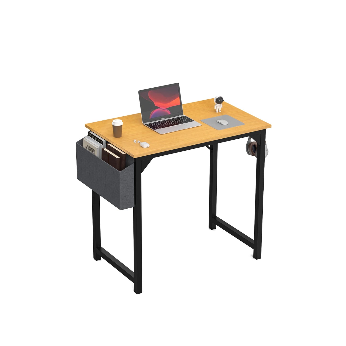 MBM Compact Computer Desk with Side Bag