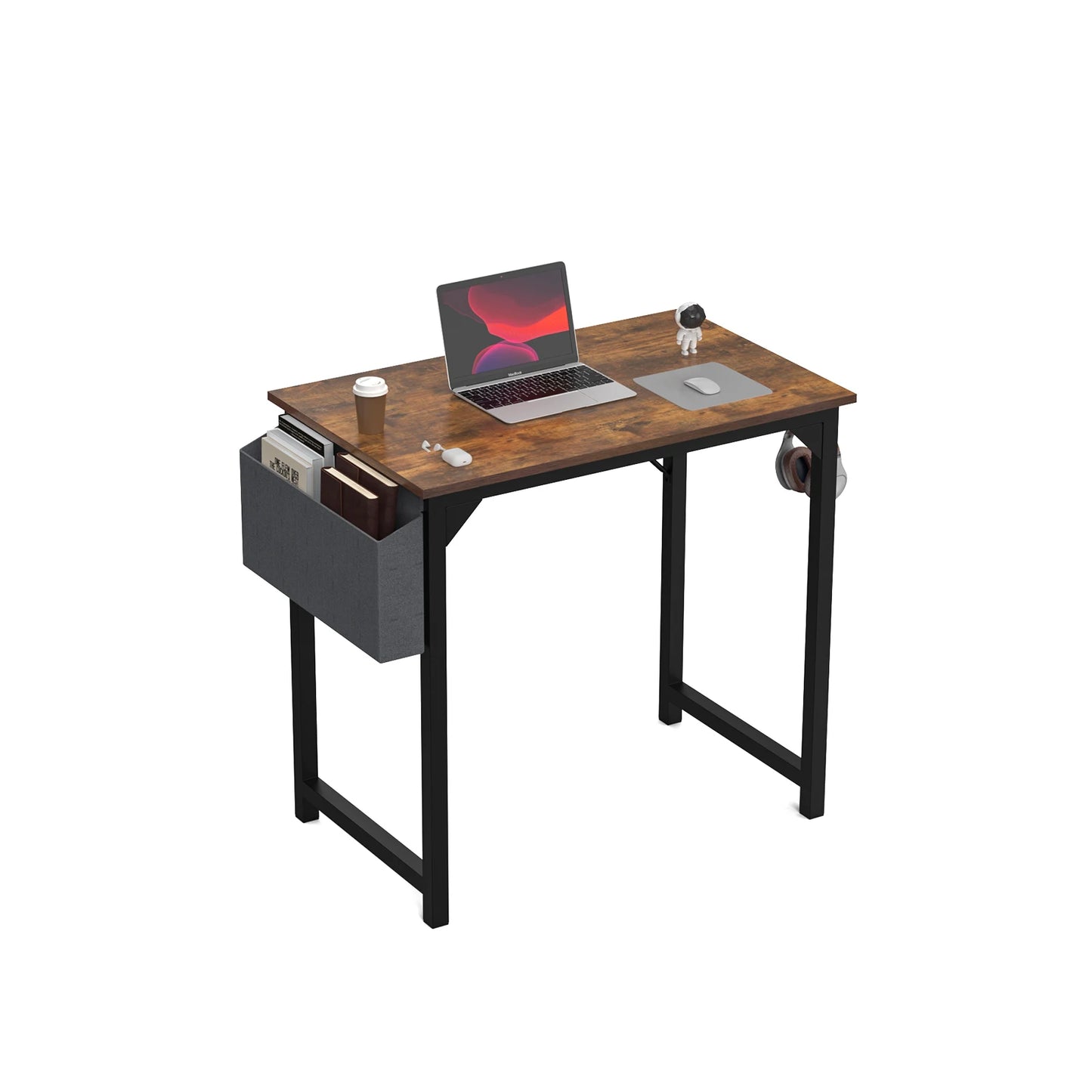 MBM Compact Computer Desk with Side Bag