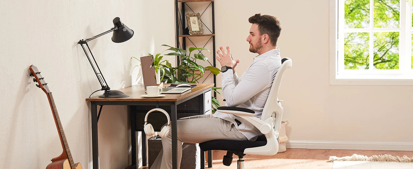 MBM Computer Desk with Two Tier Drawers