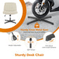 MBM Cross Legged Office Chair - Wide Armless Seat & Adjustable Swivel