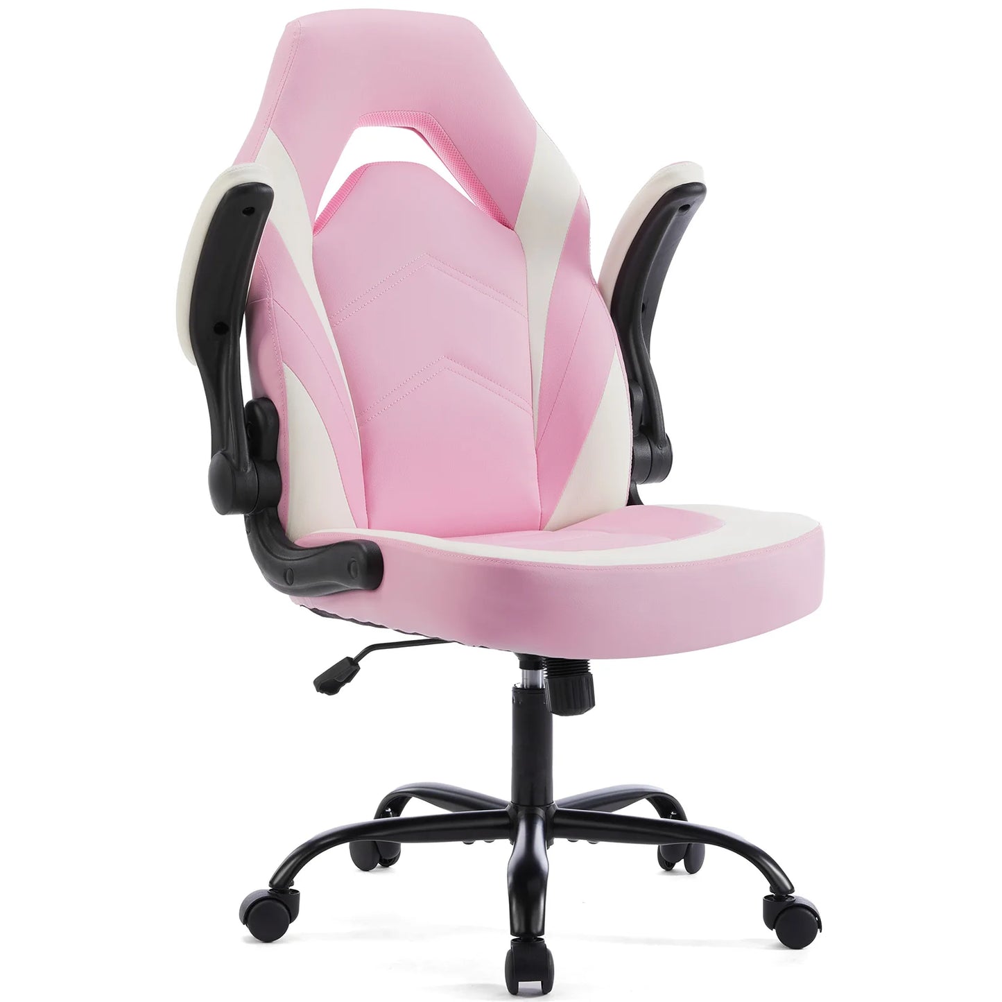 MBM Ergonomic PU Leather Office & Gaming Chair – Adjustable Height, Flip-Up Armrests, Racing Design