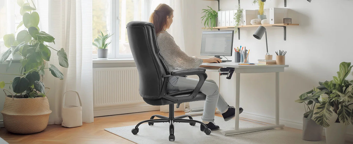 MBM PU Leather Gaming Chair with Padded Armrests Ergonomic Rocker for Gaming & Office