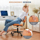 MBM Armless PU Leather Office Chair Modern Adjustable Height Desk Chair
