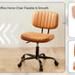 MBM Armless PU Leather Office Chair Modern Adjustable Height Desk Chair