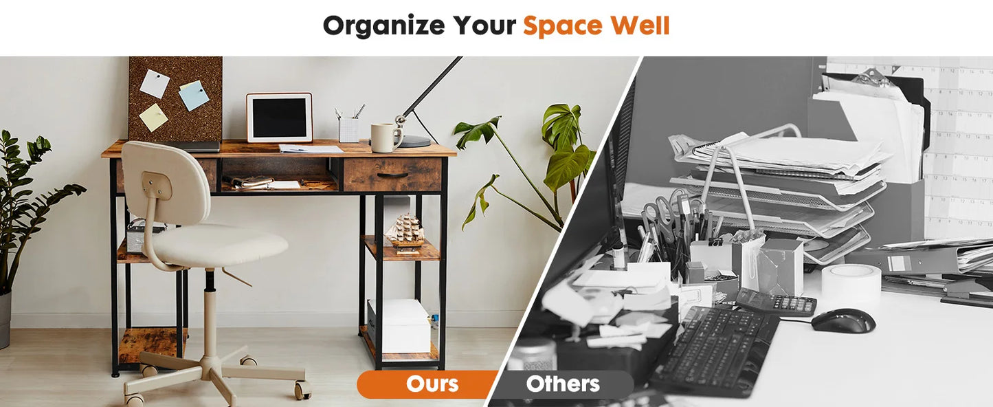 MBM Double Deck Computer Desk 48 Inch