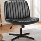 MBM Cross Legged Office Chair - Wide Armless Seat & Adjustable Swivel