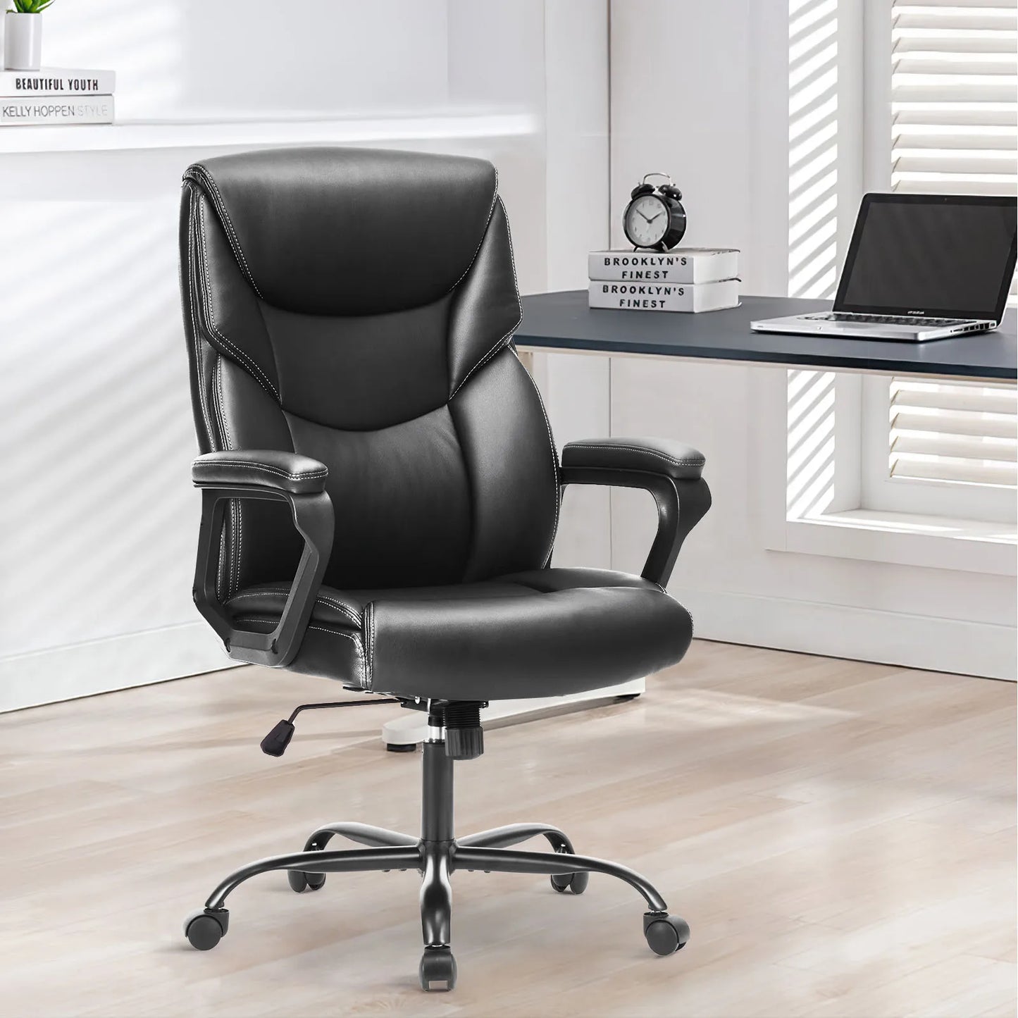 MBM PU Leather Gaming Chair with Padded Armrests Ergonomic Rocker for Gaming & Office