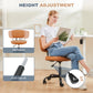 MBM Armless PU Leather Office Chair Modern Adjustable Height Desk Chair