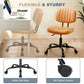 MBM Armless PU Leather Office Chair Modern Adjustable Height Desk Chair