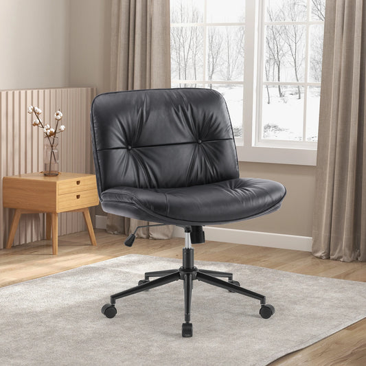 MBM Cross Legged PU Leather Chair