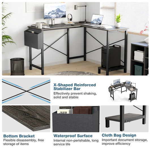 MBM L Shaped Gaming Desk 50 Inch