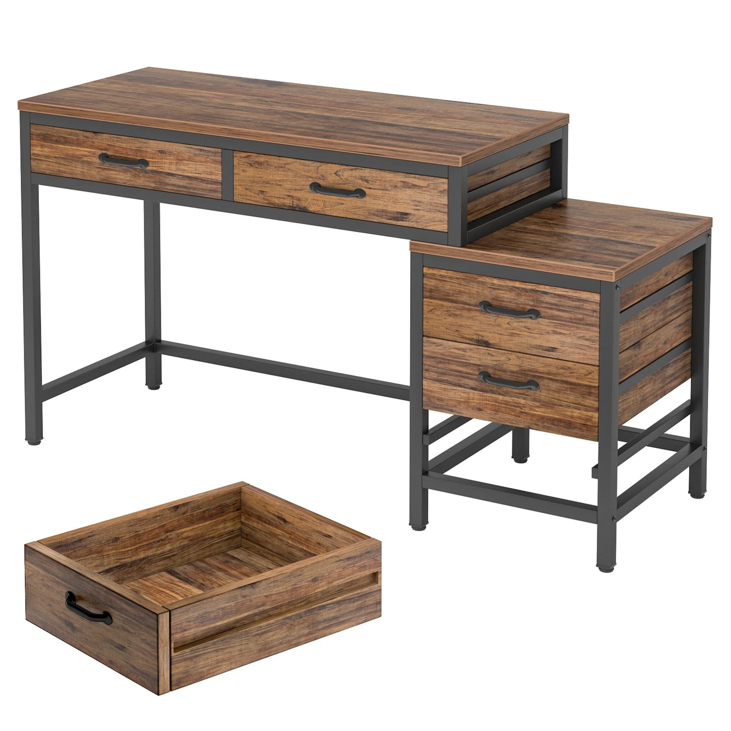 MBM Industrial Style Computer Desk 59 Inch