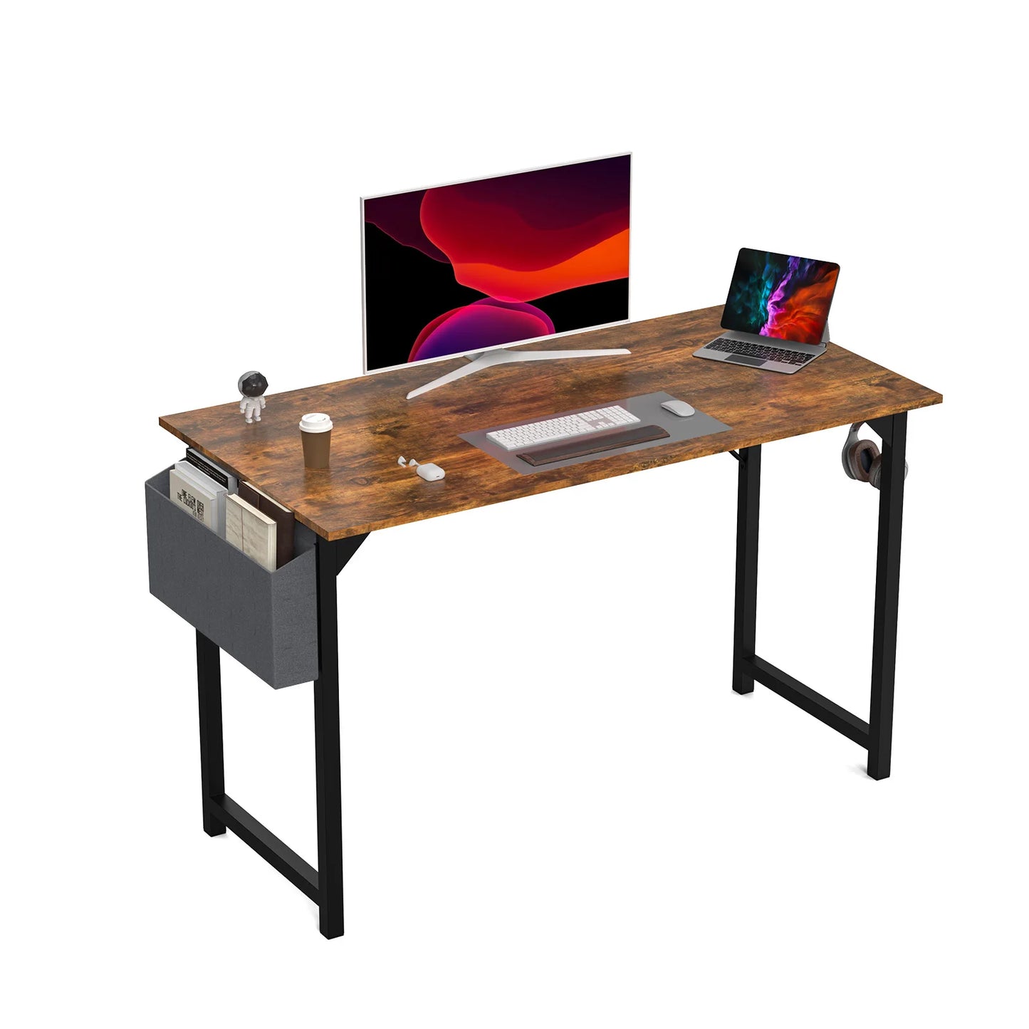 MBM Compact Computer Desk with Side Bag