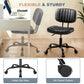 MBM Armless PU Leather Office Chair Modern Adjustable Height Desk Chair