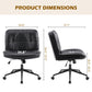 MBM Cross Legged PU Leather Chair