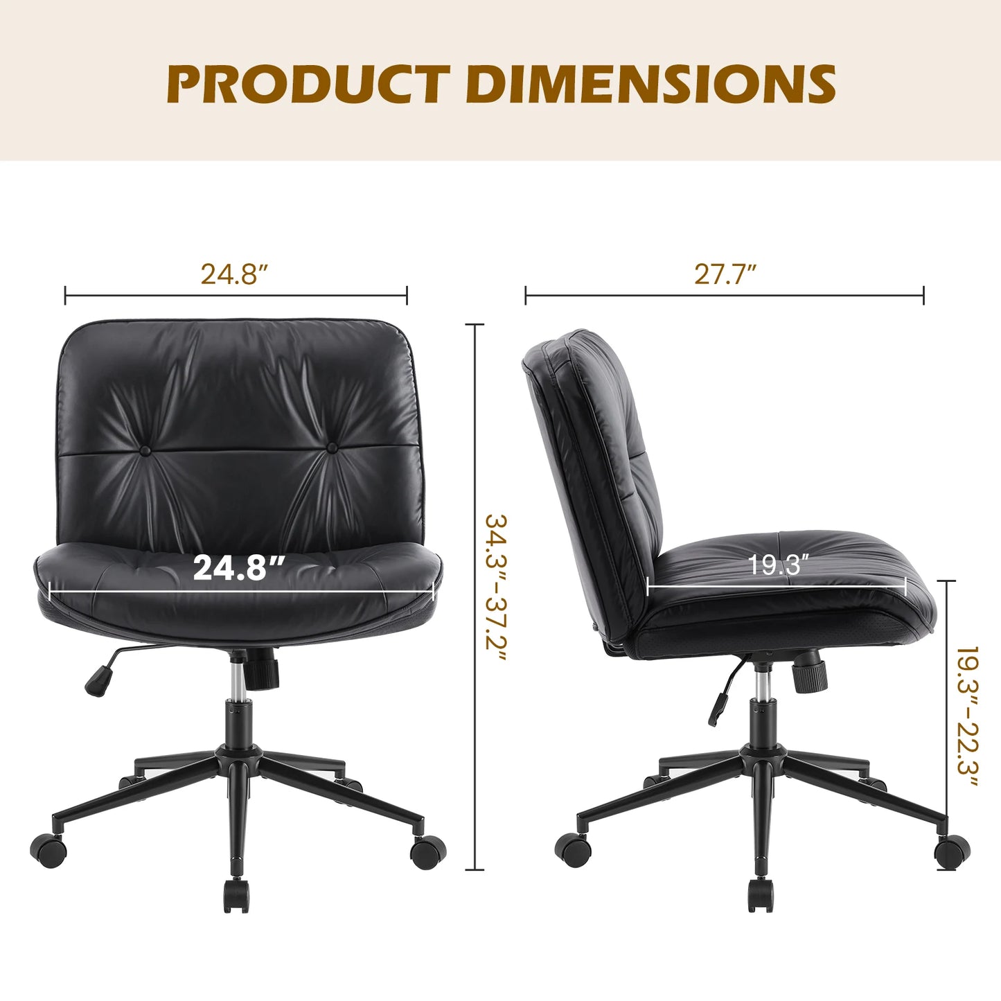 MBM Cross Legged PU Leather Chair