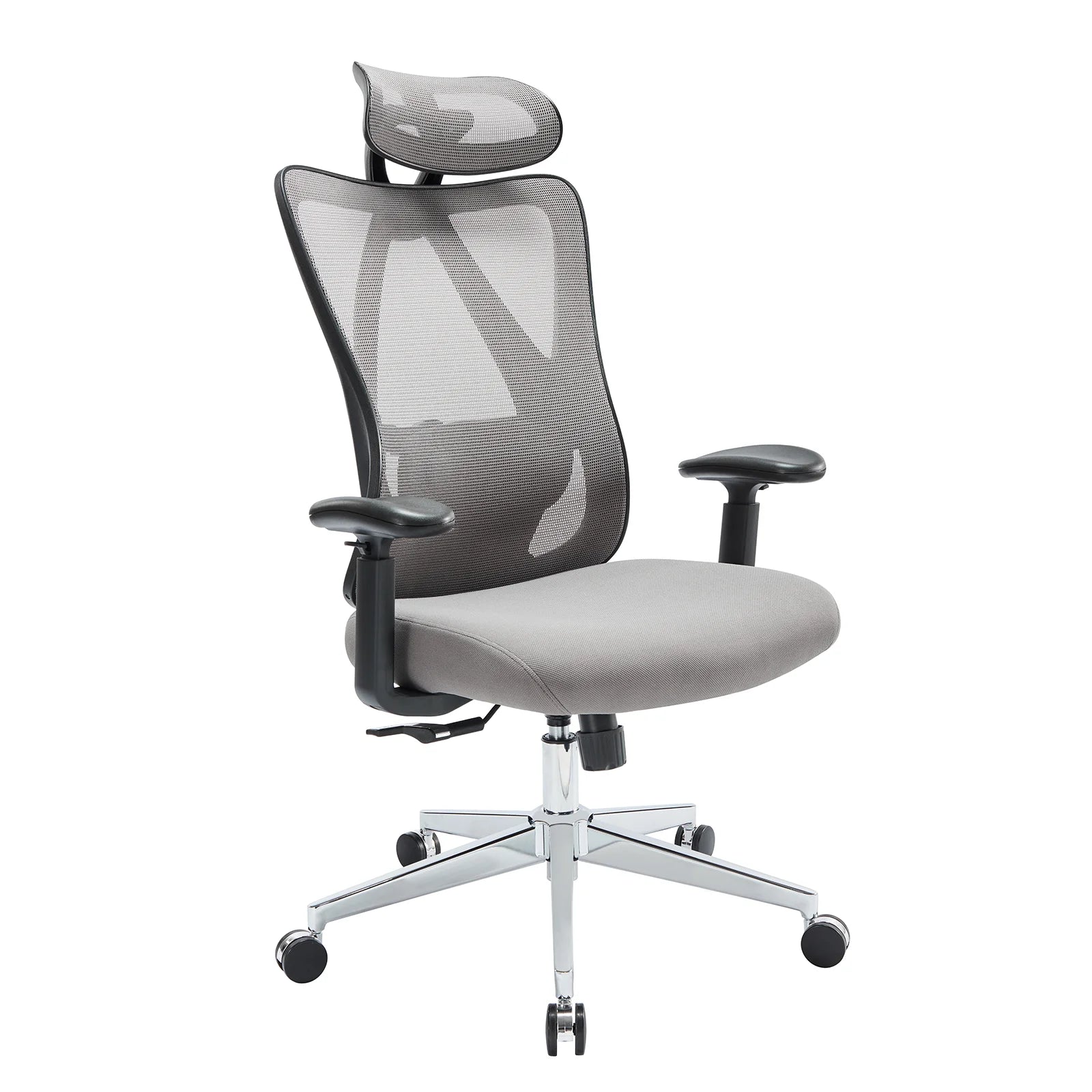 office chair with headrest and lumbar support