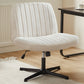 MBM Cross Legged Office Chair - Wide Armless Seat & Adjustable Swivel