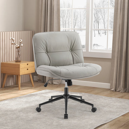 MBM Cross Legged PU Leather Chair