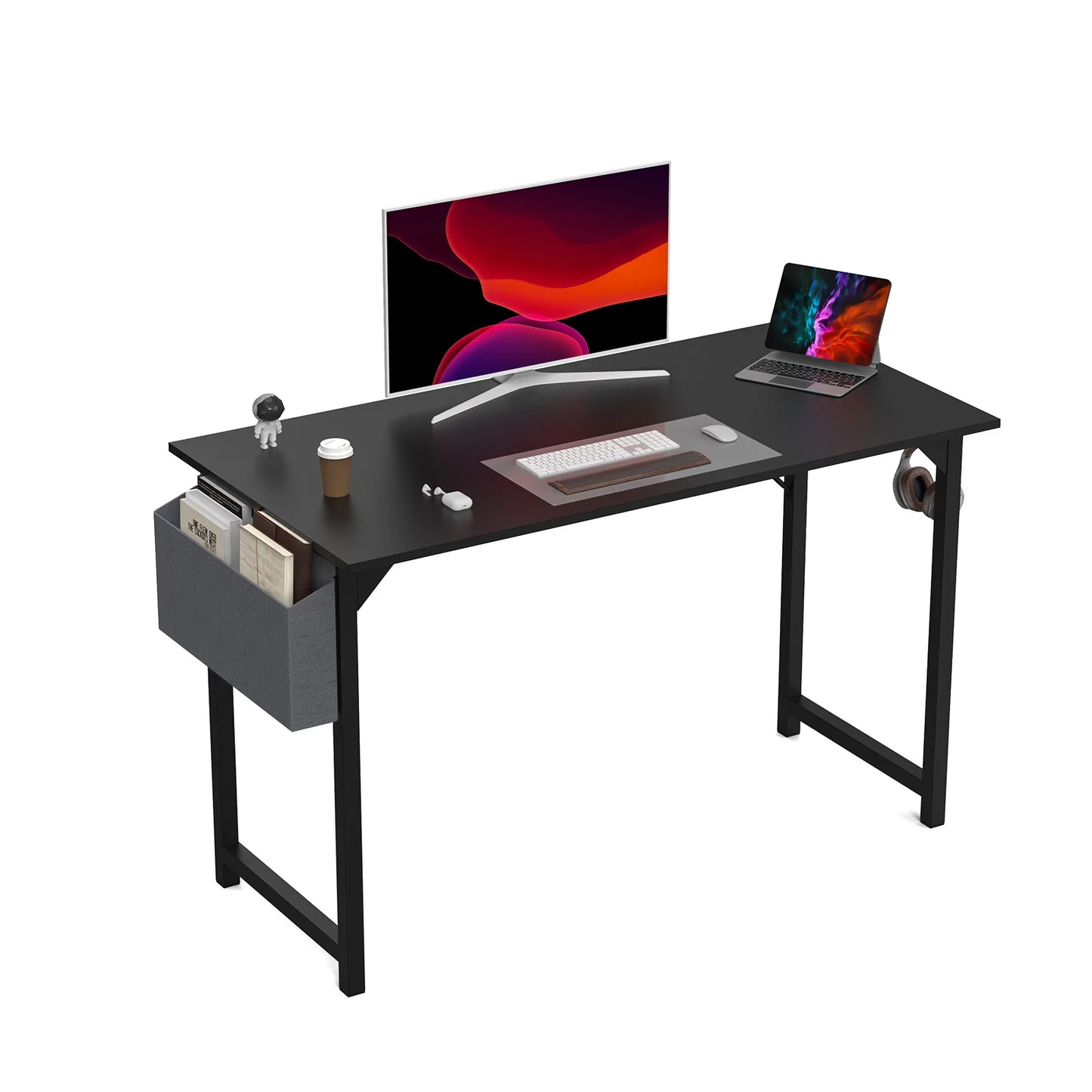 MBM Compact Computer Desk with Side Bag