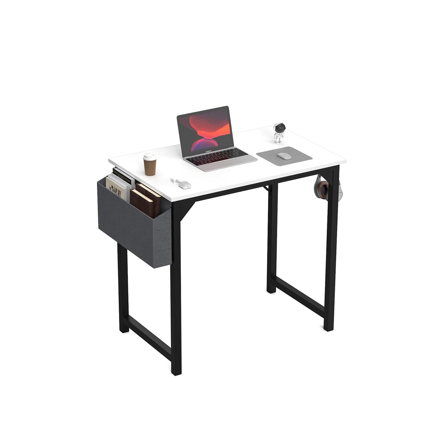 MBM Compact Computer Desk with Side Bag