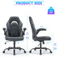 MBM Ergonomic PU Leather Office & Gaming Chair – Adjustable Height, Flip-Up Armrests, Racing Design