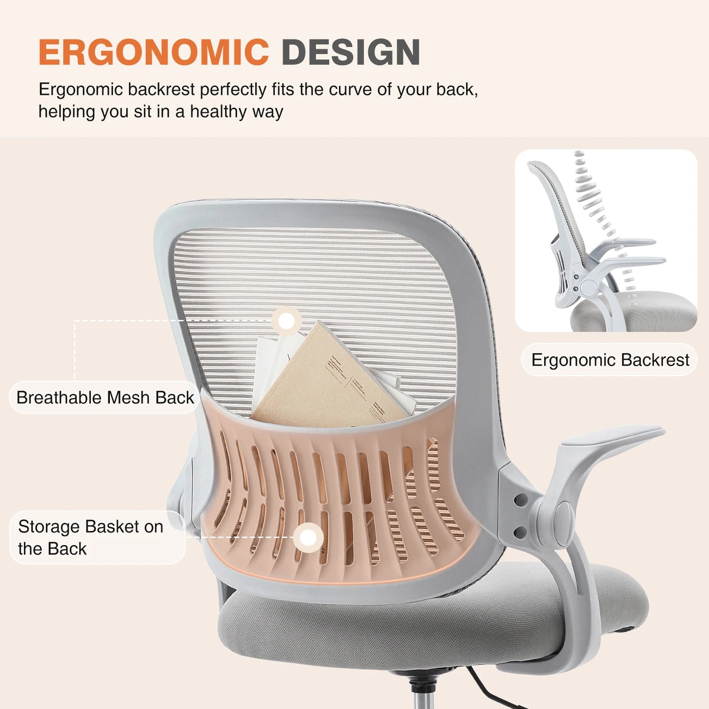 MBM Ergonomic Mesh Office Chair