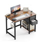 MBM Computer Desk with Two Tier Drawers