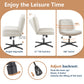 MBM Cross Legged Office Chair - Wide Armless Seat & Adjustable Swivel