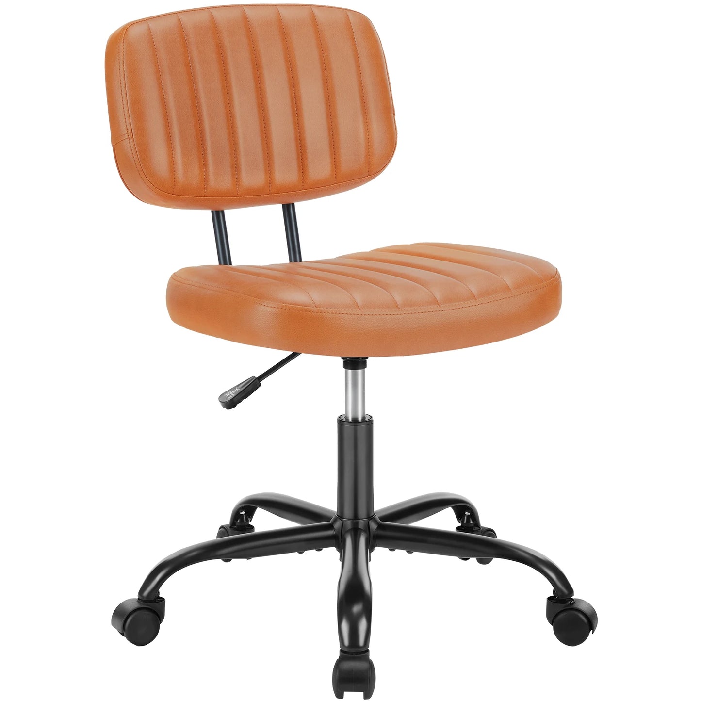 MBM Armless PU Leather Office Chair Modern Adjustable Height Desk Chair