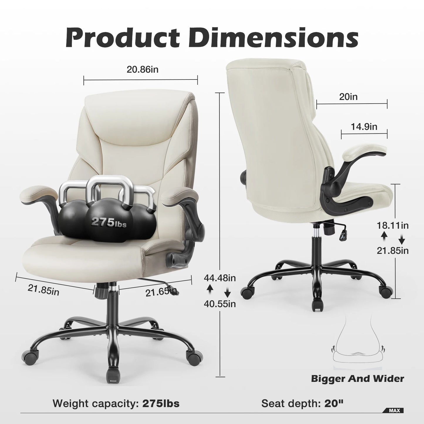 MBM PU Leather Gaming Chair with Padded Armrests Ergonomic Rocker for Gaming & Office