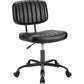 MBM Armless PU Leather Office Chair Modern Adjustable Height Desk Chair