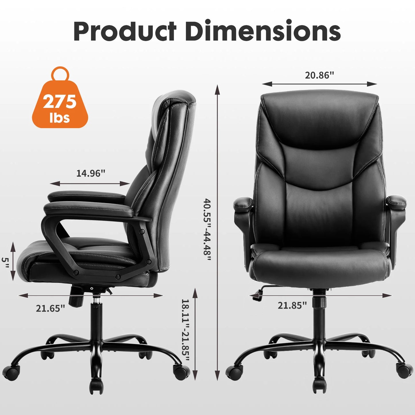 MBM PU Leather Gaming Chair with Padded Armrests Ergonomic Rocker for Gaming & Office